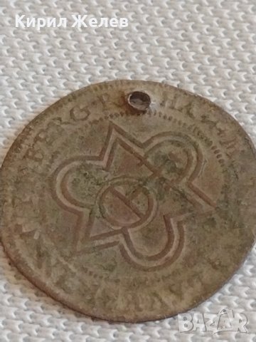 Стар КОРАБЕН ЖЕТОН над стогодишен рядък бронз мед за КОЛЕКЦИОНЕРИ 27203