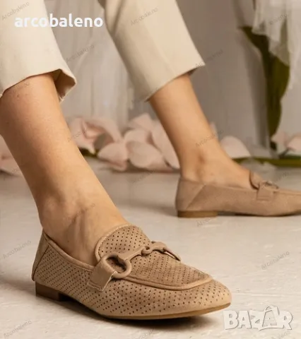 Дамски ажурни мокасини с декорация Mensory, 6цвята , снимка 2 - Дамски ежедневни обувки - 49638780