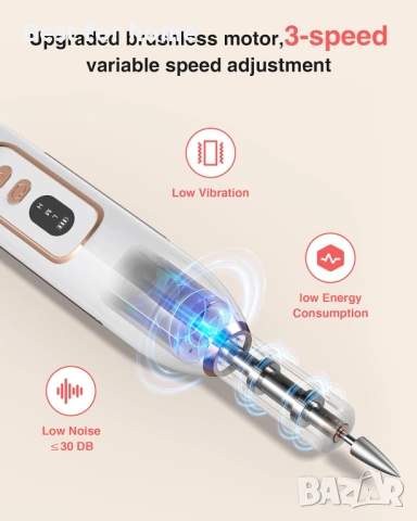 2 в 1 електрическа пила за нокти с машина за почистване на четки за грим , снимка 4 - Друга електроника - 53259052