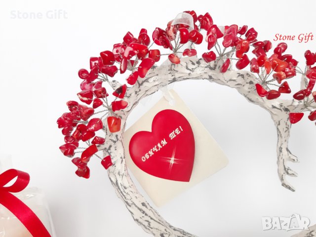 Дръвче Червен Корал, Подарък Коледа, Подарък Нова Година, Идея рожде ден, Подарък Годишнина, снимка 8 - Други - 35991619