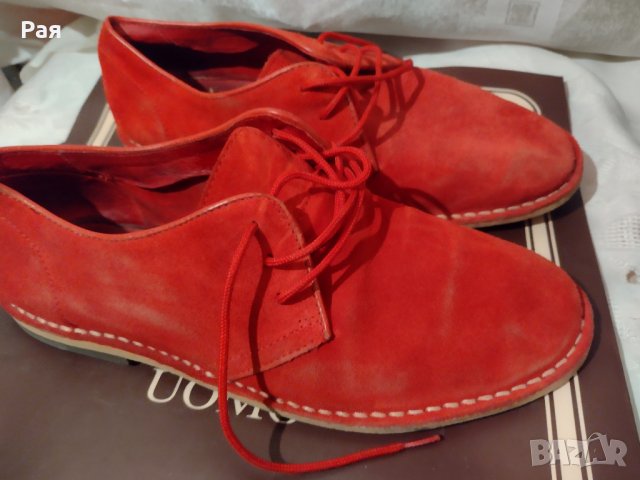 Червени кожени обувки 100 % кожа , снимка 4 - Спортно елегантни обувки - 35613237