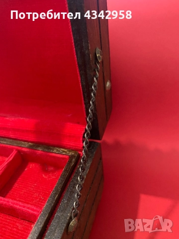 Старинна дървена кутия за бижута., снимка 7 - Антикварни и старинни предмети - 52532778