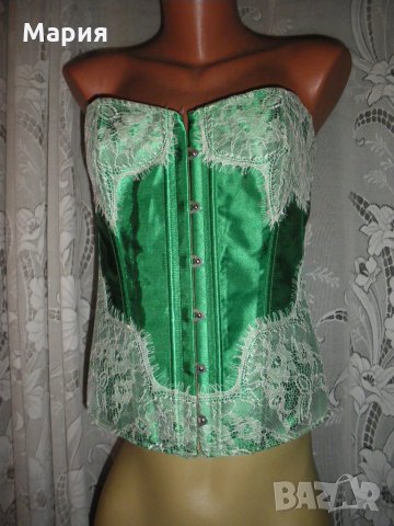 Аdore me-зелен сатенен корсет, снимка 4 - Бельо - 26232173