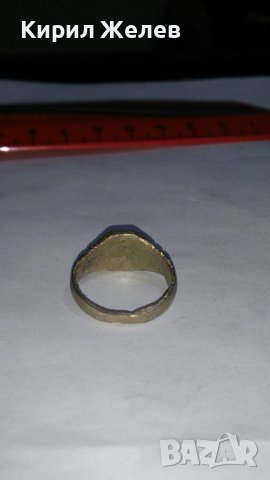 Старинен пръстен сачан ръчна изработка с БУКВА О - 67141, снимка 6 - Антикварни и старинни предмети - 28993409