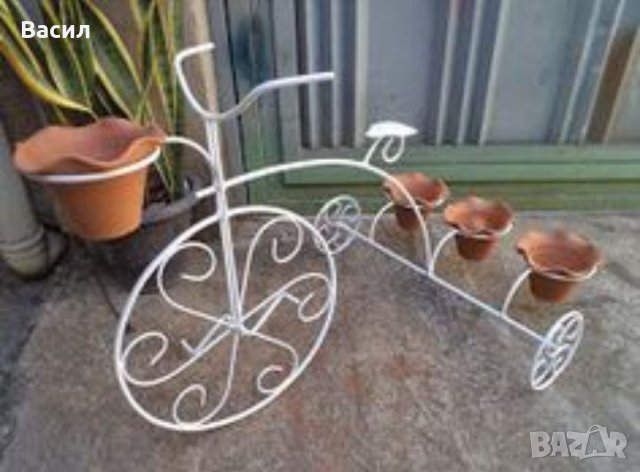Цветарници колело от ковано желязо , снимка 7 - Градински мебели, декорация  - 40378170