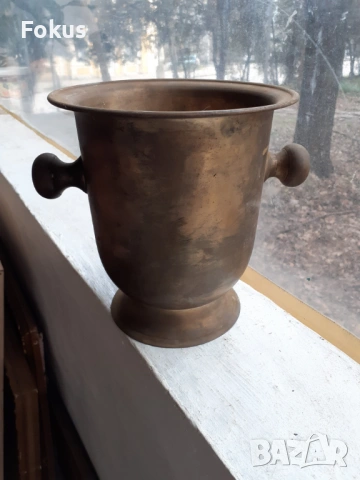 Стара голяма бронзова шампаниера ледарка 19 век Арт Деко