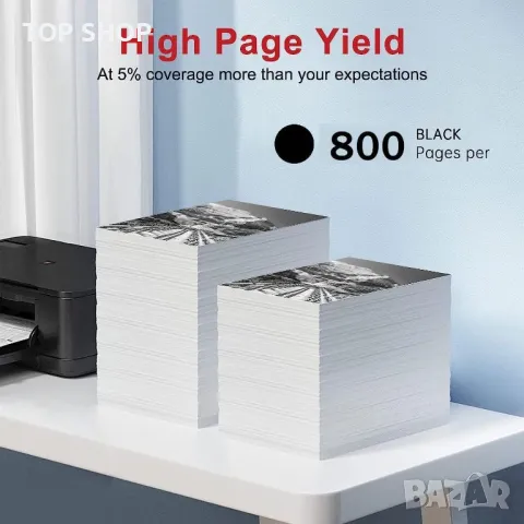 Касети с мастило Inkopolis LC421 LC421 за Brother LC421 LC421XL (LC421 черен, 2 пакета), снимка 2 - Консумативи за принтери - 49522723