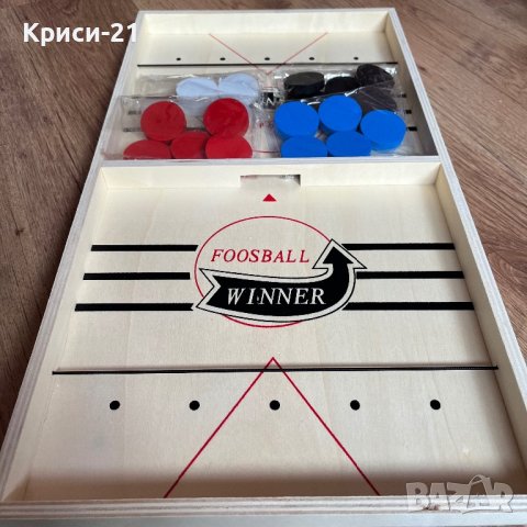 Интерактивна игра Foosball Winner, изработена от естествено дърво , снимка 2 - Други игри - 43789806