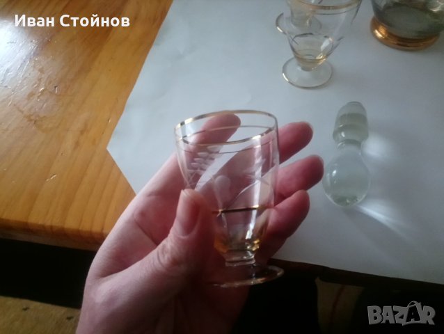 Стар стъклен сервиз, снимка 5 - Антикварни и старинни предмети - 32451206