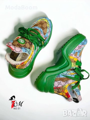 ✨💚Gucci зелени стилни дамски обувки💚✨, снимка 4 - Маратонки - 43771056
