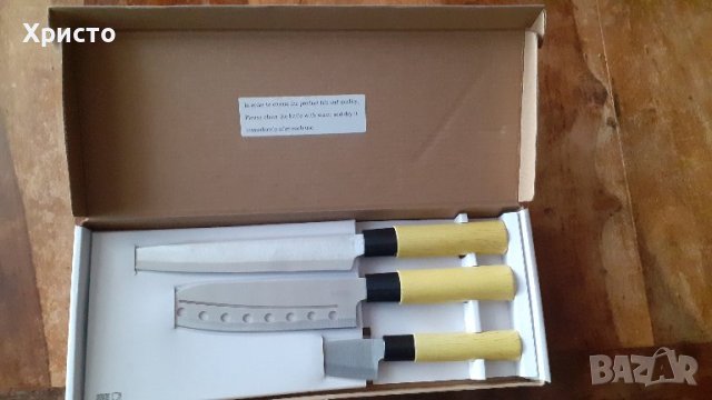 ножове готварски професионални комплект, в японски стил Таки TAKI, 3 части, снимка 3 - Прибори за хранене, готвене и сервиране - 35936506