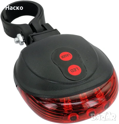 Велосипеден стоп светлинен модул 5 LED + 7 режима