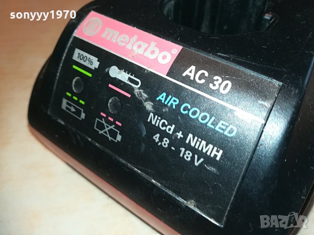 metabo ac30 air cooled 4.8-18v charger/зарядно 1403211005, снимка 3 - Винтоверти - 32541188
