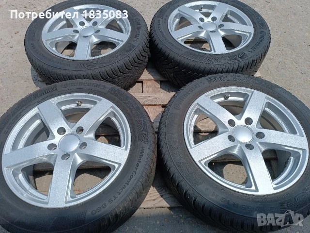 Лети джанти 16ки 5х112 OZ + зимни гуми 205/55/16 Continental, снимка 3 - Гуми и джанти - 50449287