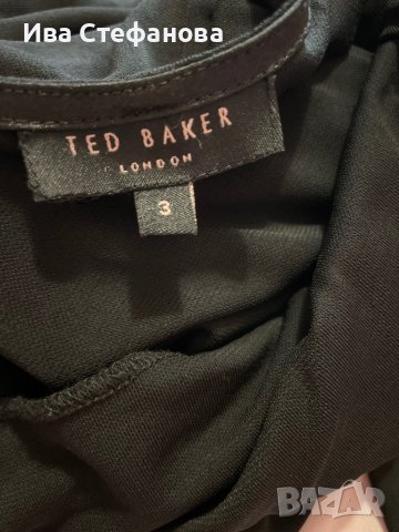    официялна черна еластична рокля с гол гръб-Ted Baker, снимка 10 - Рокли - 19917146
