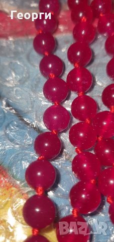 Красива огърлица от естествен Розов Рубин , снимка 4 - Колиета, медальони, синджири - 32954247