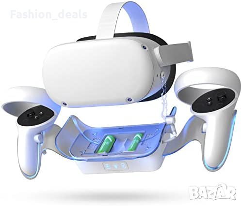  Магнитна докинг станция за зареждане слушалки контролер Oculus Quest 2, снимка 8 - Аксесоари - 40703422