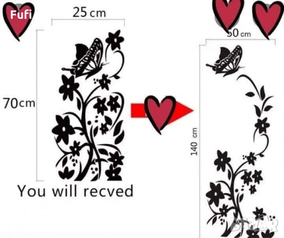 Стикери за стена.Цена 20лв., снимка 3 - Други - 32632578