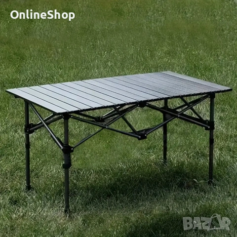 Сгъваема къмпинг маса, 95x56x50 см, стоманена конструкция, снимка 16 - Други стоки за дома - 53076270