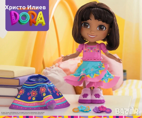 Дора изследователката Интерактивна Колекционерска Танцуваща кукла, снимка 8 - Кукли - 53316995