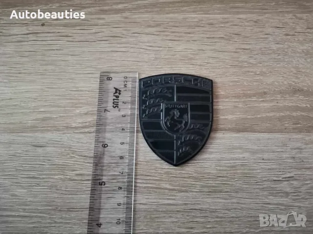 алуминиев черен стикер Порше Porsche, снимка 5 - Аксесоари и консумативи - 48129329