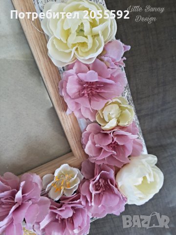 Декорирана рамка за снимка или текст покана за кръщене/сватба, снимка 5 - Декорация за дома - 37912448