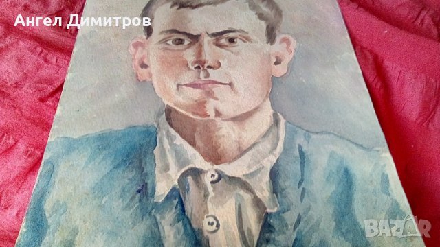 Ангел Ботев картина акварел 1949 г, снимка 2 - Картини - 39031650