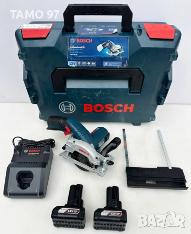 BOSCH GKS 12V-26 - Акумулаторен циркуляр 2x12V 6.0Ah като нов!