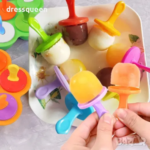 4309 Силиконова форма за ледени близалки и сладолед, снимка 4 - Форми - 48905613