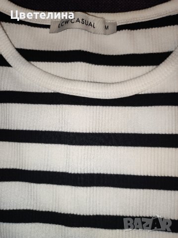 Дамска блуза на райе LCW CASUAL размер М цена 20 лв., снимка 3 - Блузи с дълъг ръкав и пуловери - 43078584