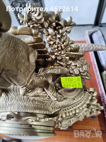 МНОГО КРАСИВ НАСТОЛЕН ЧАСОВНИК БРОНЗ , снимка 3 - Антикварни и старинни предмети - 52119380