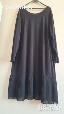 СТРАХОТНА ЧЕРНА РОКЛЯ ЕФЕКТЕН МОДЕЛ 3XL-4XL, снимка 3 - Рокли - 51241380