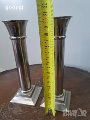 два свещника от неръждаема стомана   5/2, снимка 5 - Декорация за дома - 49082002