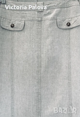 Модерна кройка пола FRANCO CALLEGARI груб лен, снимка 5 - Поли - 51030481