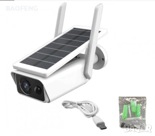 Промо █▬█ █ ▀█▀ СОЛАРНА IP КАМЕРА 1080P WIFI IP66 безжична външен монтаж  IR Motion Detection, снимка 10 - IP камери - 37507372