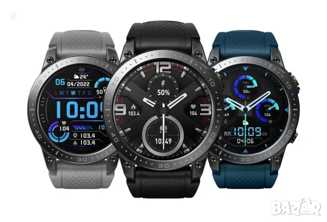 Смарт часовник Zeblaze Ares 3 Pro, AMOLED, 1.43'', Разговори,Водоустойчив. СИН, снимка 9 - Мъжки - 47920770