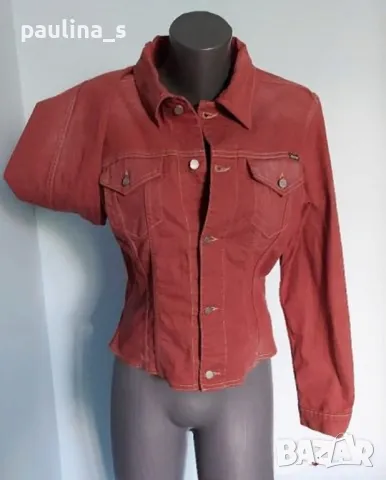 Два броя / Червено Дънково яке / Уникален Деним "Brooklin" и " Take two" / червено дънково яке , снимка 9 - Якета - 40689875