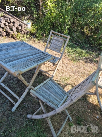 Бамбукови маси и столове , снимка 5 - Градински мебели, декорация  - 51524436