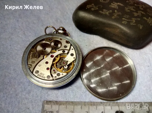 МОЛНИЯ 18 КАМНЕЙ СДЕЛАНО в СССР Стар КОЛЕКЦИОНЕРСКИ РУСКИ ДЖОБЕН ЧАСОВНИК МЪЛНИЯ ФУНКЦИОНИРАЩ 49661, снимка 5 - Антикварни и старинни предмети - 48609795