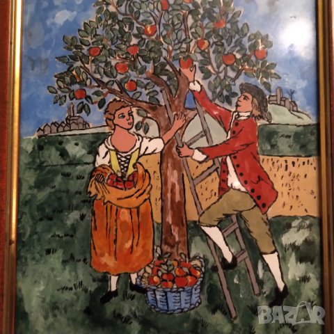 Картина найвизъм рисувана върху стъкло , снимка 2 - Картини - 40431306