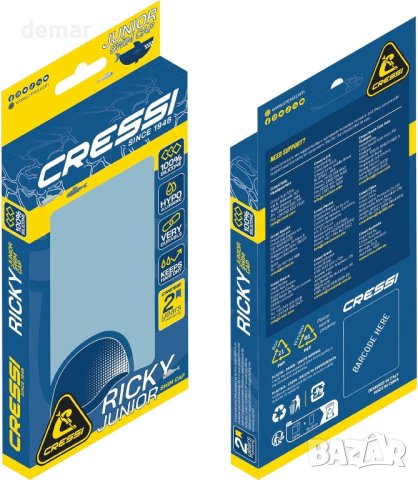 Cressi Ricky Jr Детска шапка за плуване, един размер, различни цветове, снимка 7 - Водни спортове - 43761812