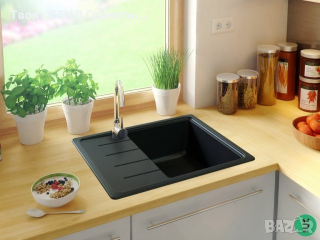 Кухненска Мивка от гранит модел  Копенхаген 620 x 500 mm  , снимка 2 - Други - 33269881
