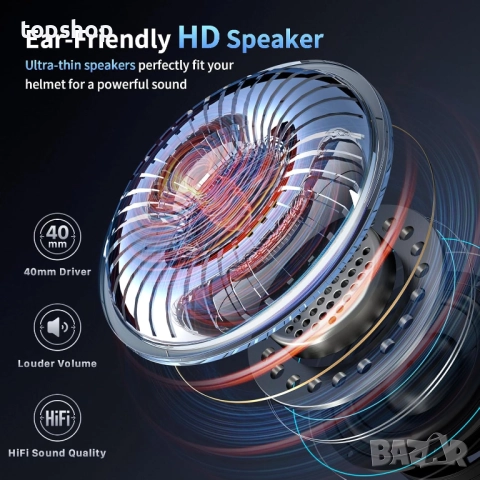 Нови интеркоми 2 броя цена за брой Fodsports FX-S Мотоциклетни Bluetooth слушалки V5.4, 2-посочен..., снимка 3 - Аксесоари и консумативи - 52420319