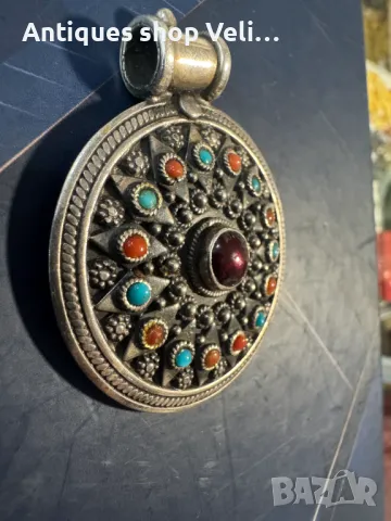 Сребърен медальон №6719 , снимка 2 - Колиета, медальони, синджири - 49729108
