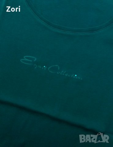 Тъмнозелена тениска , снимка 2 - Тениски - 28423289