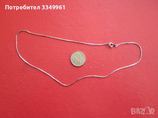 Уникална сребърна верижка колие 925 проба  15