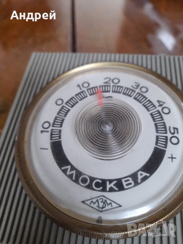 Стар механичен термометър Москва, снимка 2 - Други ценни предмети - 43748309