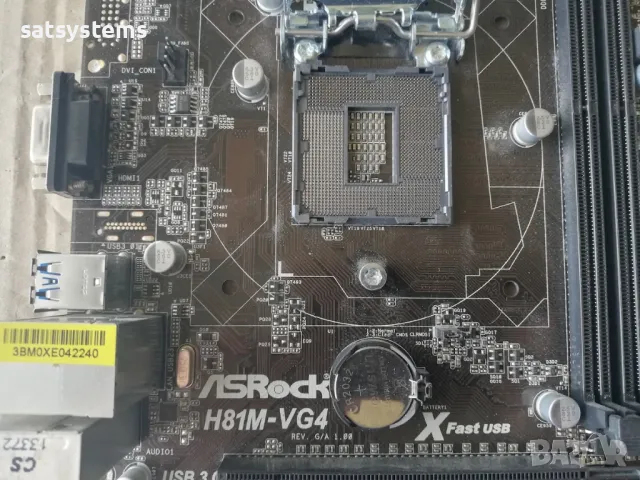 Дънна платка ASRock H81M-VG4 R2.0 Socket LGA1150, снимка 7 - Дънни платки - 47835180