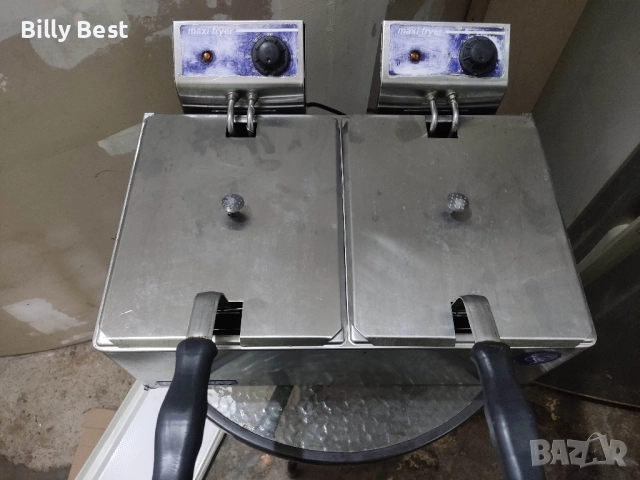 двойно фритюрник професионал, снимка 3 - Обзавеждане на кухня - 52131150