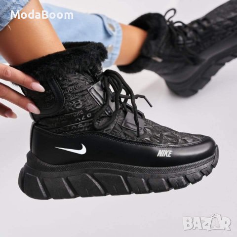 🖤✔️Nike уникални дамски черни стилни зимни боти Найк✔️🖤, снимка 2 - Дамски боти - 43375429